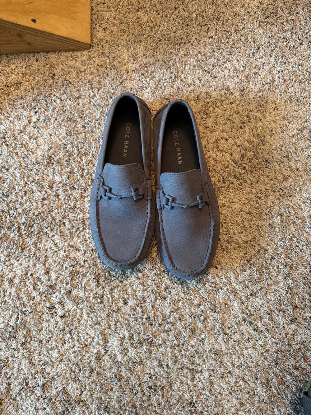 Cole Haan Men's Wyatt Nubuck Leather Bit Driver Loafers in Folkstone Gray
